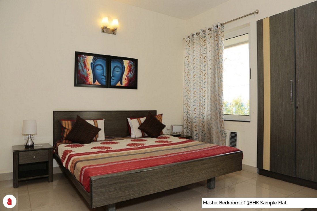 Master Bedroom of 3BHK Sample Flat